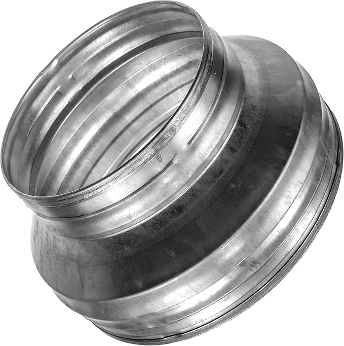 Vent Systems 8" Inch to 6" Inch Duct Reducer – Galvanized Steel HVAC Pipe by VentSystems