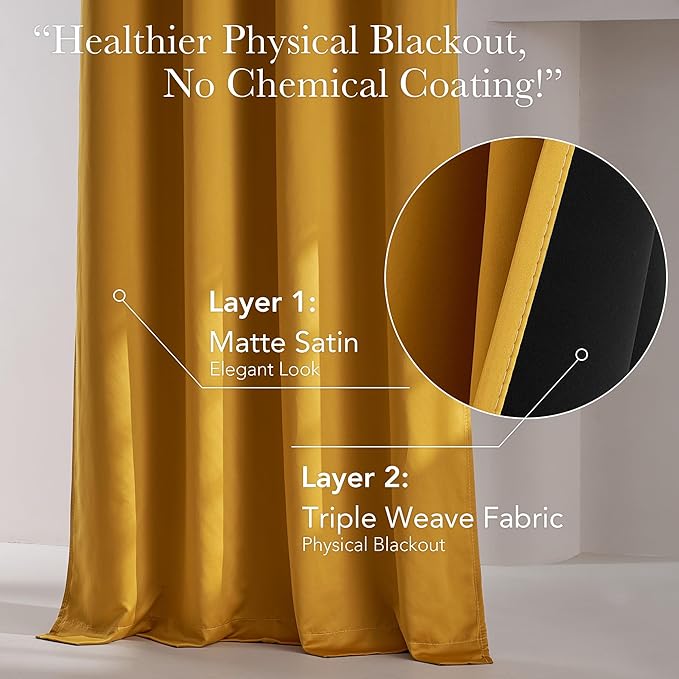 NICETOWN Full Shading Curtains for Patio Door, 1 Panel, Super Heavy-Duty - Image 3