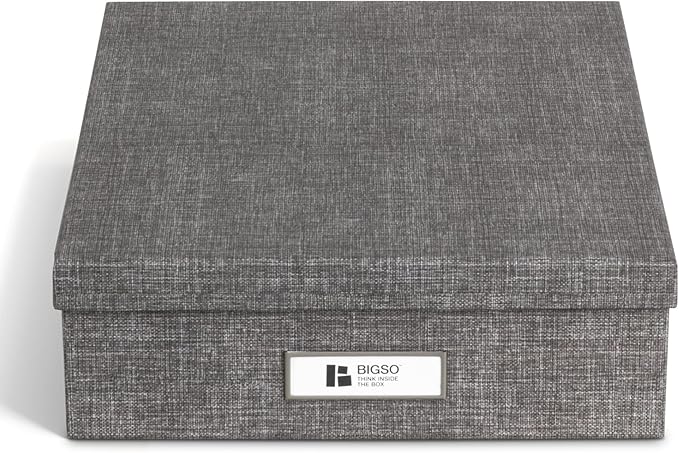 Bigso Oskar Canvas Fiberboard Document Letter Box - Image 2