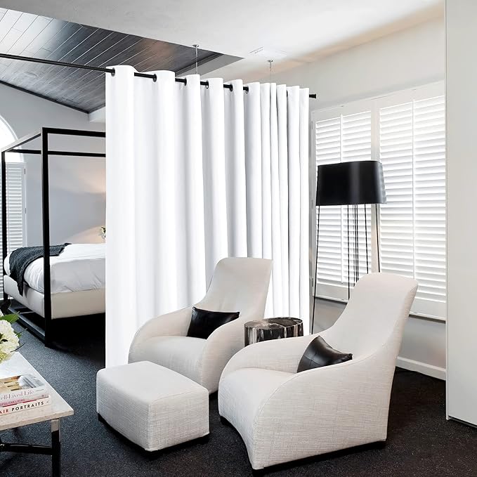 NICETOWN White Room Dividers Curtains Screens Partitions, Premium Heavyweight by NICETOWN