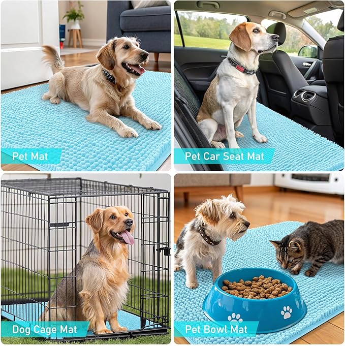 OLANLY Dog Door Mat for Muddy Paws 47x17, Absorbs Moisture and Dirt, Absorbent - Image 7