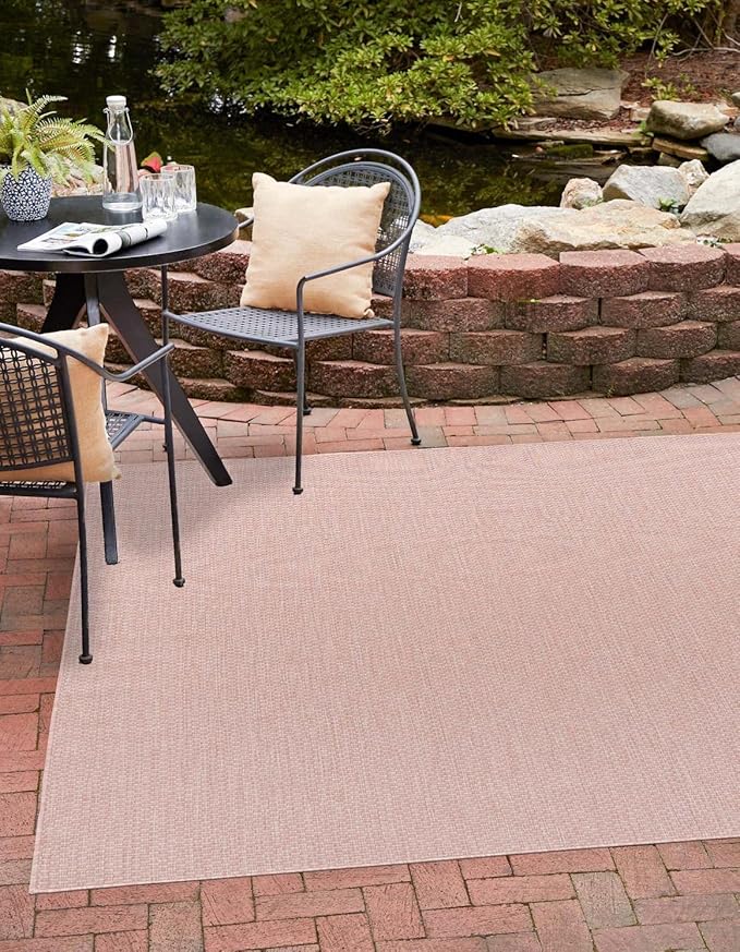 Unique Loom Collection Casual Transitional Solid Heathered Indoor/Outdoor by UniqueLoom