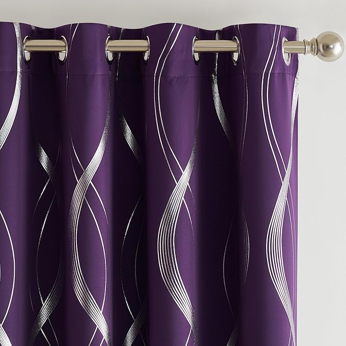 NICETOWN Royal Purple Blackout Curtains 84 inch Long - Image 8