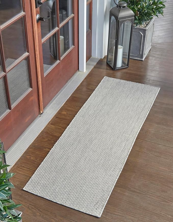 Unique Loom Collection Casual Transitional Solid Heathered Indoor/Outdoor by UniqueLoom