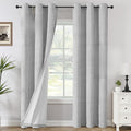 H.VERSAILTEX 100% Blackout Curtains Linen Textured Chenille Curtains Thermal by HVERSAILTEX