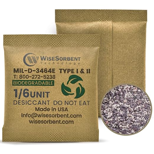 1/6U Kraft Clay Desiccants Packs by Wisesorb