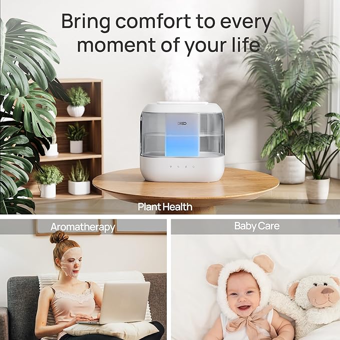 Dreo Humidifiers for Bedroom, 4L Top Fill for Large Room, 36H Runtime, 28 dB - Image 8