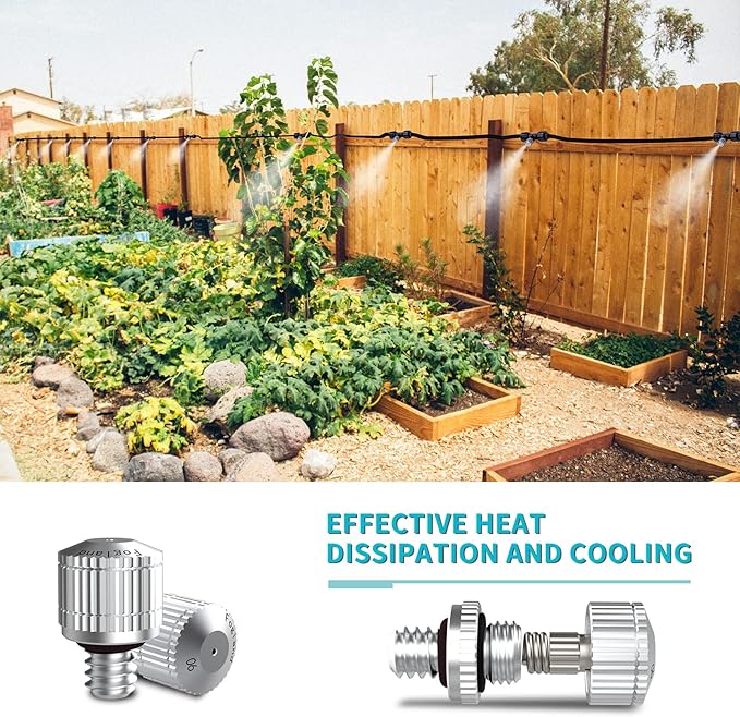 Fogland Misting Nozzles for Cooling System:35pcs Clogging-Prevent Cleanable - Image 2
