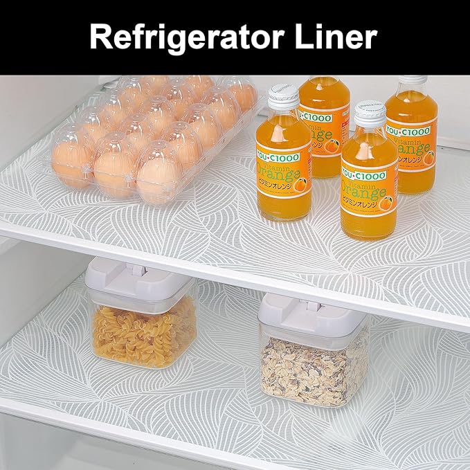 Cooyes Shelf Liners for Kitchen Cabinets, Refrigerator Liners Waterproof & - Image 4