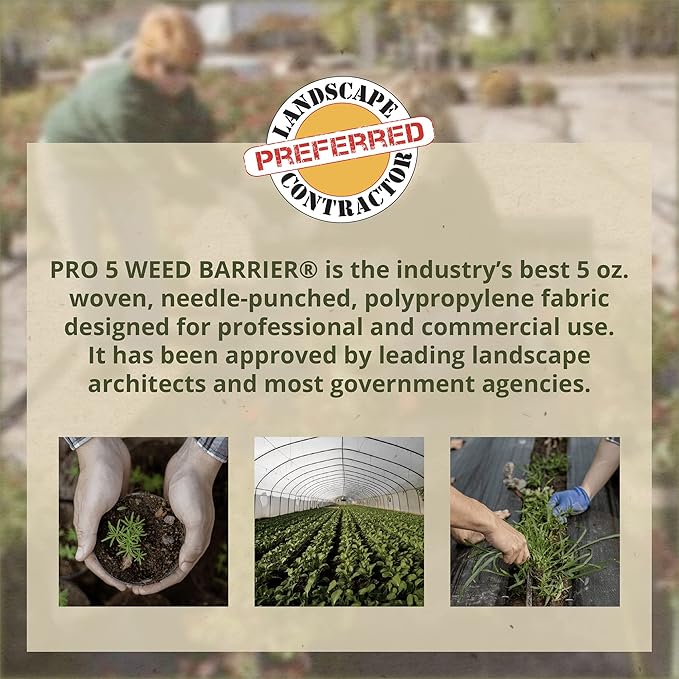Dewitt 10-Pack Pro-5 Weed Barrier Fabric 5 oz, 4 x 250 Feet – Heavy-Duty Woven - Image 8
