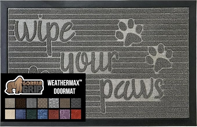 GORILLA GRIP 100% Waterproof All-Season WeatherMax Doormat US Designed Natural by GorillaGrip