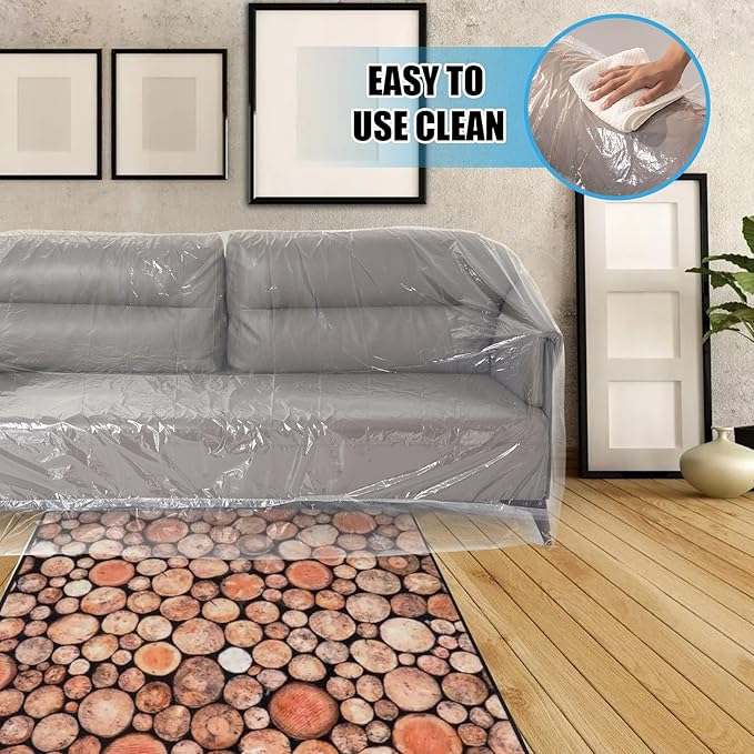 Plastic Couch Sofa Cover, Couch Cover, Waterproof Furniture Covers Protector - Image 5