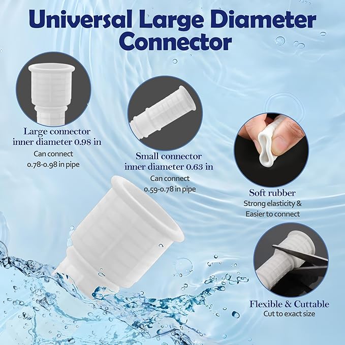 Dehumidifier Drain Hose Kit – Universal PVC Corrugated Drain Hose - Image 3