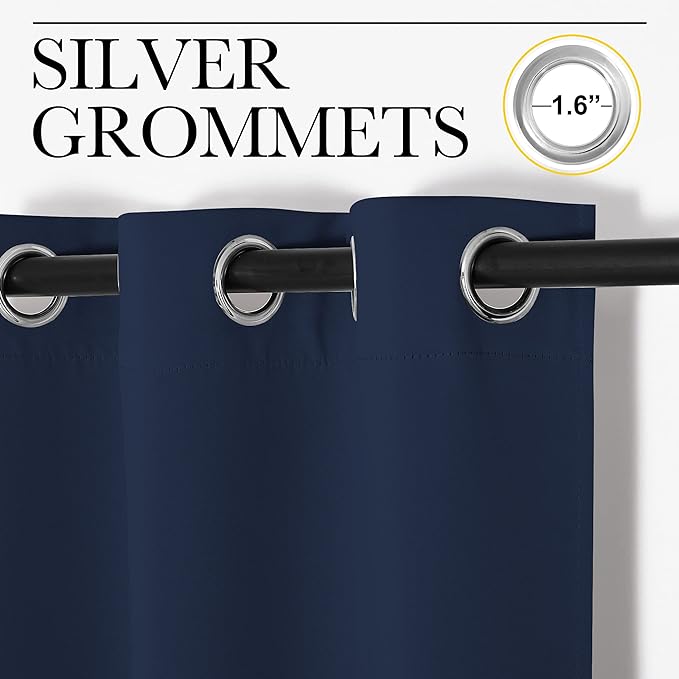 NICETOWN Bedroom Blackout Curtains Panels, 1 Pair, 55 inches by 94 Inch - Image 2