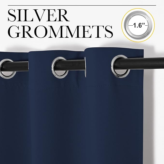 NICETOWN Blackout Curtain Panel, 55 inches Wide by 86 inches Long, Light - Image 3