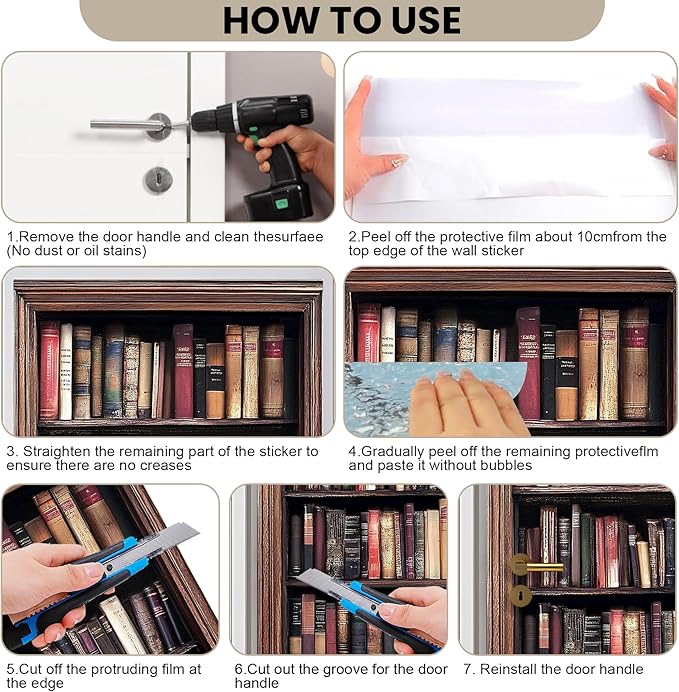 3D Door Stickers, Peel and Stick Vinyl Wallpaper ，Self-Adhesive Mural - Image 5