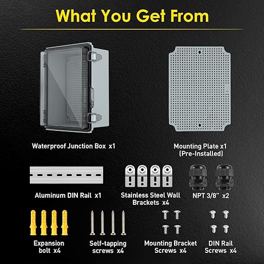 Waterproof Electrical Junction Box Outdoor, IP67 ABS Plastic Weatherproof - Image 5