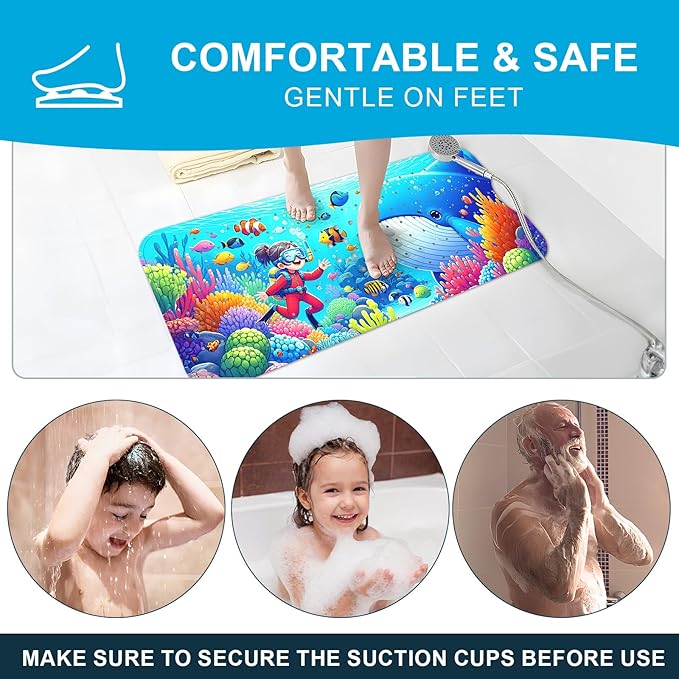 XIYUNTE Baby Bath Mat for Tub Non Slip Kids Bath Mat - Image 7