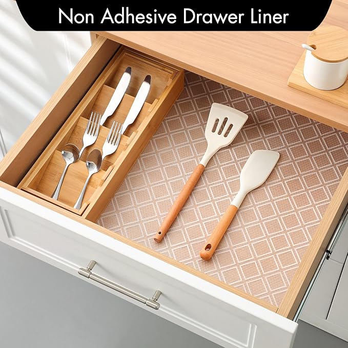Shelf Liners for Kitchen Cabinets – Non Adhesive Drawer and Cabinet Liner - Image 2