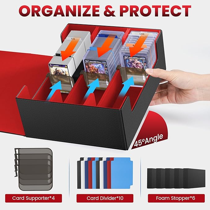 Card Storage Box For Trading Cards 1800+, Card Deck Box - Image 3