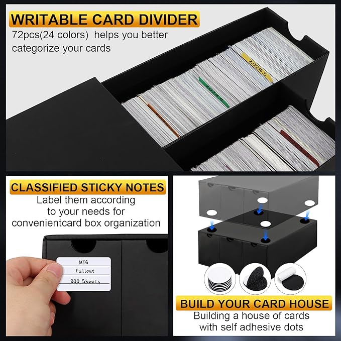 Trading Card Storage Box, Includes 21-600 CT Boxes & Card Dividers, + Trading - Image 4