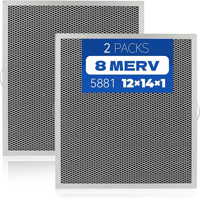 2-Packs 5881 Washable MERV 8 Dehumidifier Filter 12x14x1 Compatible by XFIBER