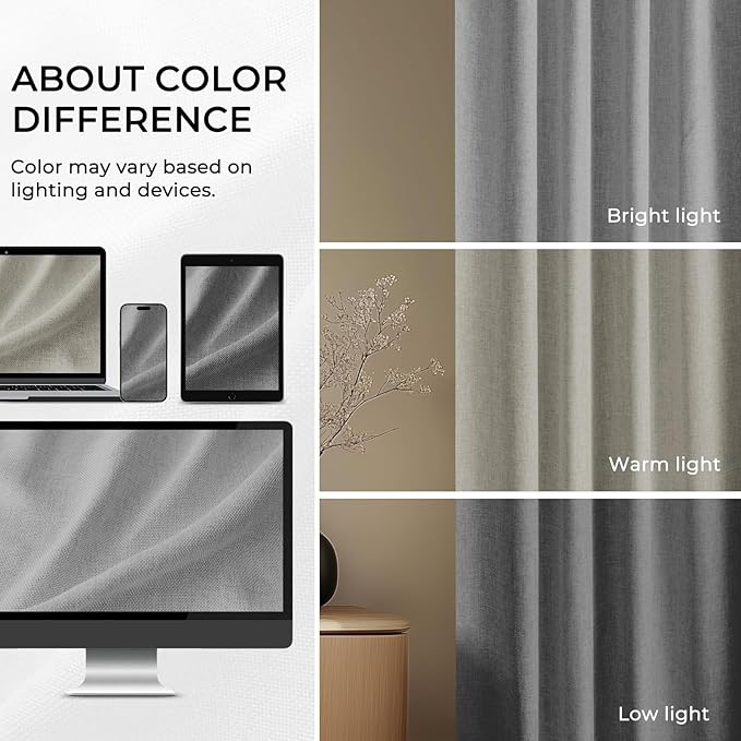 INOVADAY Thermal Sliding Door Curtains 100% Blackout Curtains - Image 6