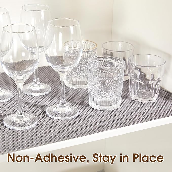 Shelf Liner for Kitchen Cabinet, Drawer Liners Non Slip Non Adhesive Thick Mat - Image 2