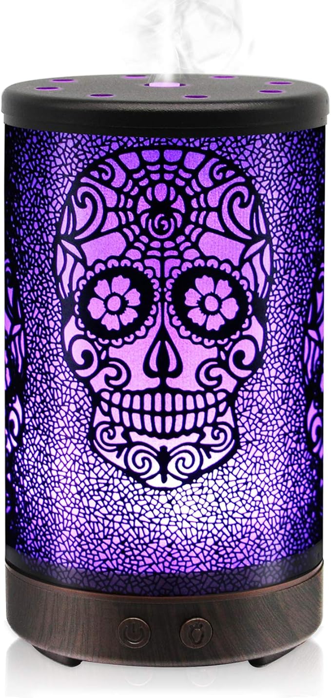 Skull Essential Oil Diffuser, Daroma 100ml Metal Aromatherapy Ultrasonic Cool by DaromaLife