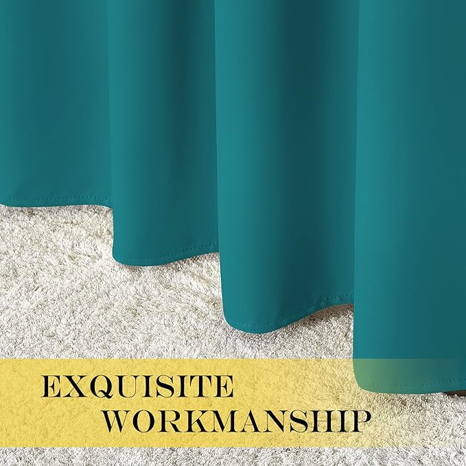 NICETOWN Room Divider Curtain 132 Inches Long, Wide Blackout Sliding Door - Image 5