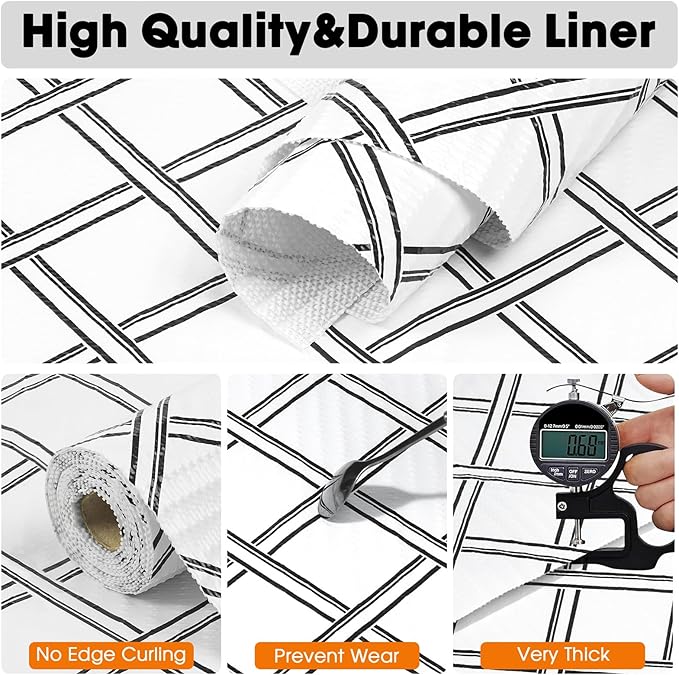 Drawer and Shelf Liner for Kitchen Cabinets Non-Adhesive, Non-Slip Cabinet - Image 5