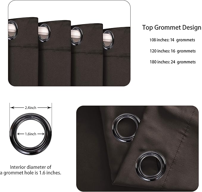 BONZER Room Divider Curtain Screen Partitions Total Privacy Wall Grommet Wide - Image 3