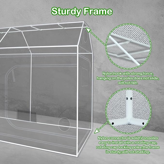 Grow Tent Plant Tent 98"x48"x72" Roof Cube Grow Tent - Image 7
