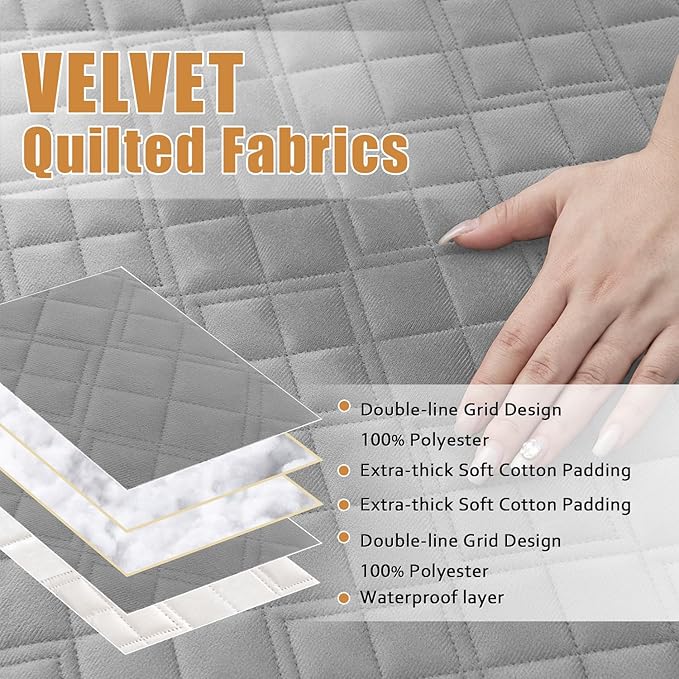 Arfntevss Waterproof Sectional Couch Covers L Shape Washable Velvet Sofa Cover - Image 3