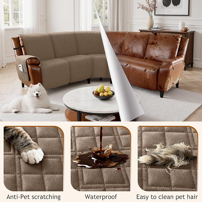 Arfntevss Waterproof Recliner Sectional Couch Covers - Image 6