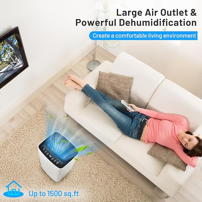 ARLIME 30 Pints Dehumidifier, 1500 Sq. Ft Efficient Home Dehumidifier, 0.5 - Image 4