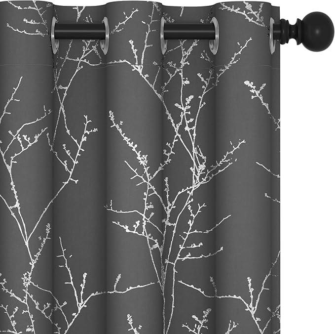 Deconovo Blackout Curtains Grey, Thermal Insulated Soundproof Drapes, 42 x 54 by Deconovo