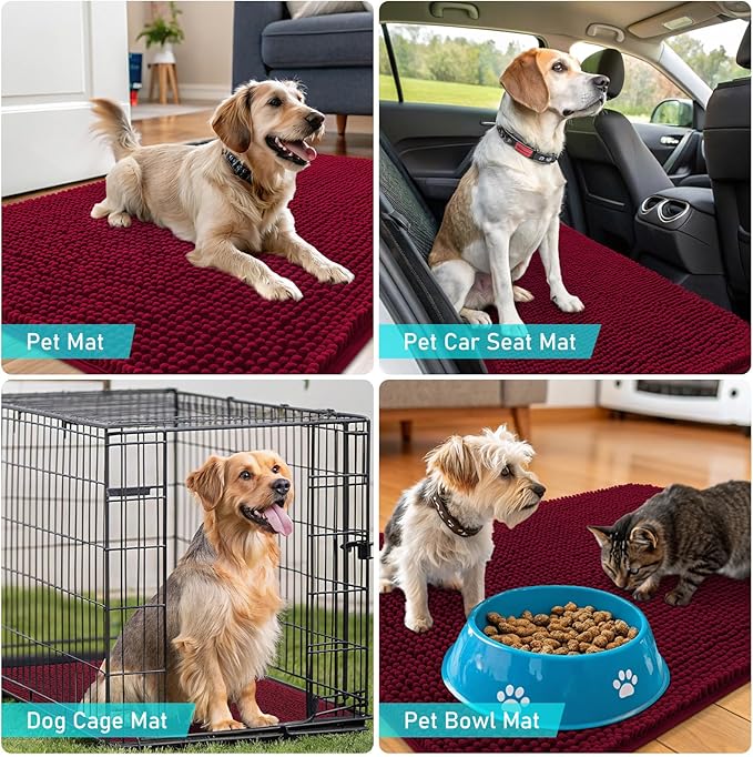 OLANLY Dog Door Mat for Muddy Paws 59x32, Absorbs Moisture and Dirt, Absorbent - Image 7