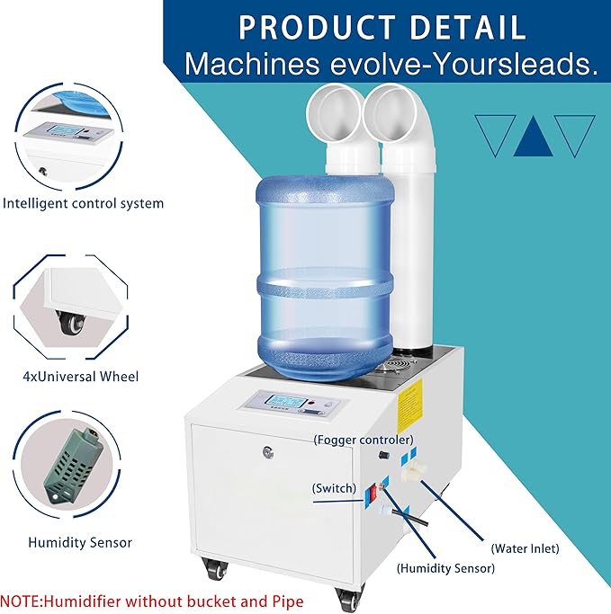 Ultrasonic Industrial Agricultural Humidifer 14L/H Stainless Steel Smart - Image 2