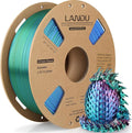LANDU Silk Tri-Color PLA Filament 1.75mm 1Kg, Triple Color Silk PLA Filament by LANDU