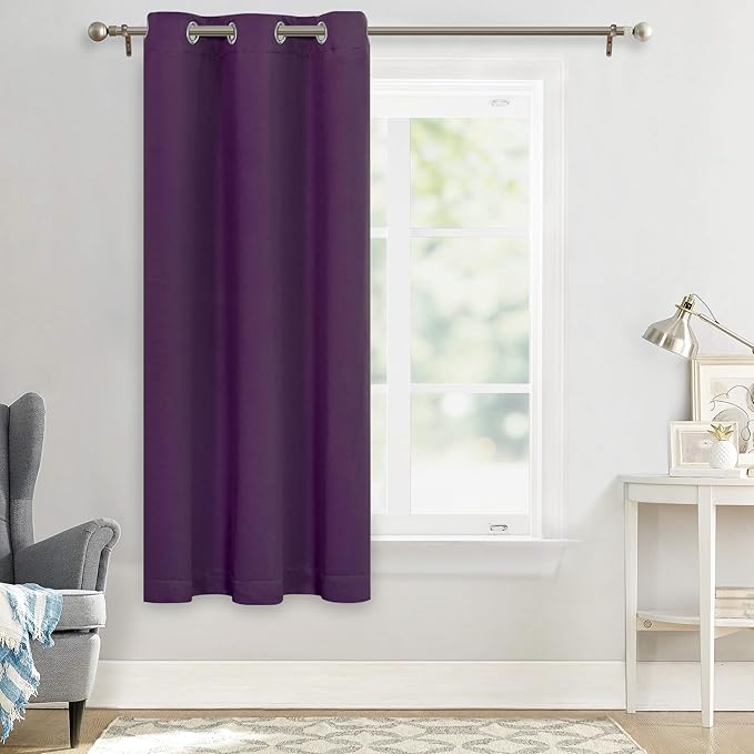 MYSKY HOME Bedroom Curtains 63 Inch Long Blackout Curtains - Image 7