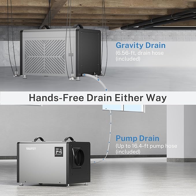 Yaufey 125 Pints Commercial Dehumidifier - Image 3