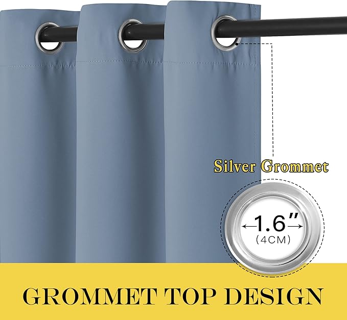NICETOWN Blackout Sliding Glass Door Curtains, Room Darkening Thermal Insulated - Image 6