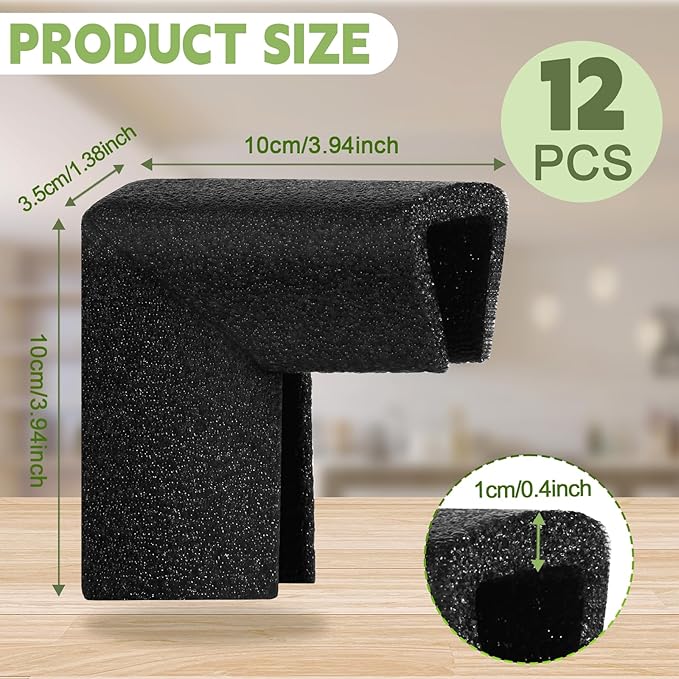 12 Pcs Foam Corner Protectors for Shipping, L-Shaped Edge Guards for TV Moving - Image 2
