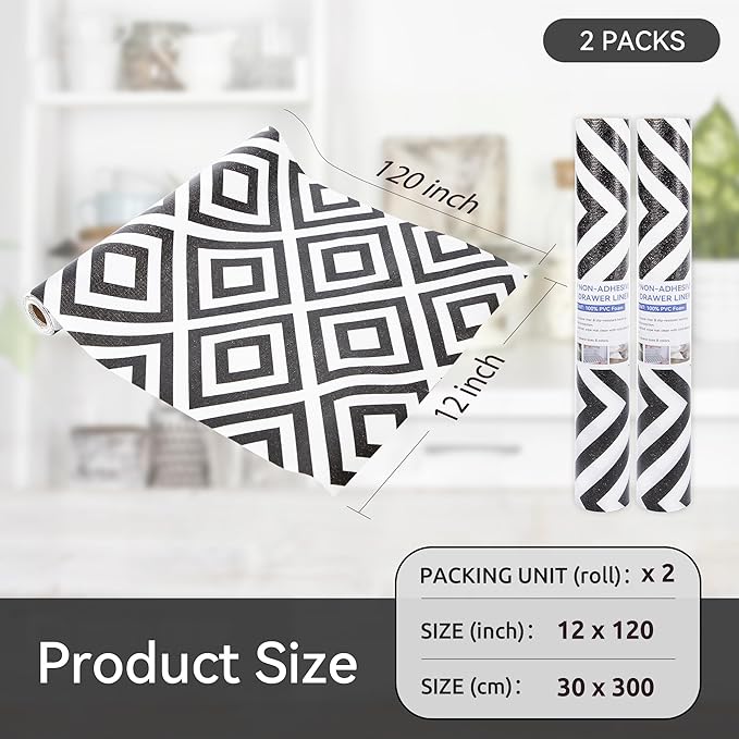 FIFTY FEET 12"x120" Non-Adhesive Shelf Liner - Image 5