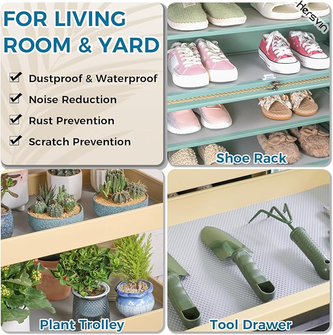 Hersvin Shelf Liners, 24in x 20ft Kitchen Drawer Mats, Non-Adhesive EVA - Image 8