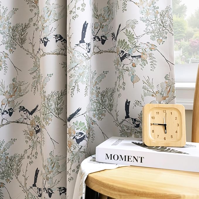 H.VERSAILTEX 100% Blackout Floral Curtains 84 inch Length 2 Panels Set - Image 8