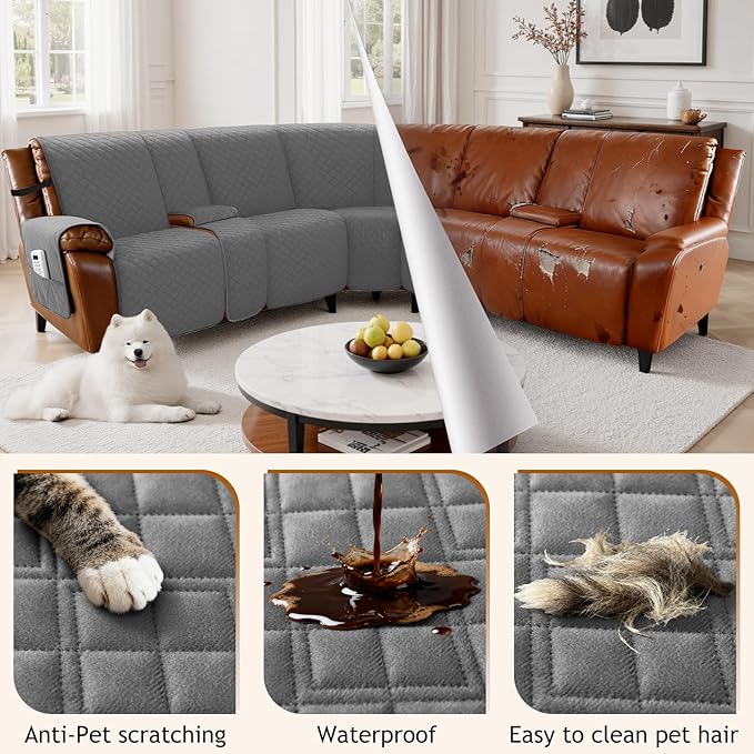 Arfntevss Waterproof Recliner Sectional Couch Covers - Image 6