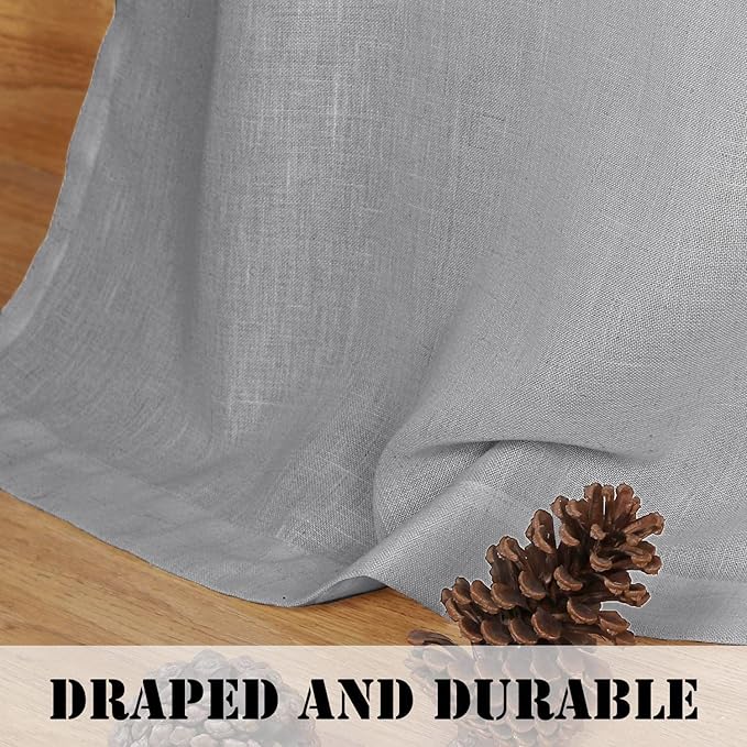 H.VERSAILTEX Light Filtering Linen Textured Curtains - Image 6