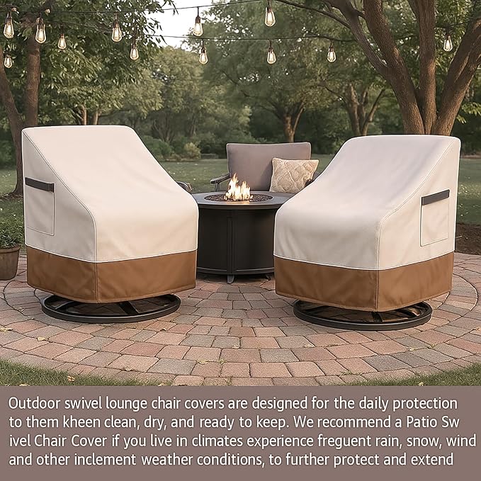 Outdoor Patio Chair Covers Waterproof, 28W x 33D x 38.5H inches Weather - Image 5